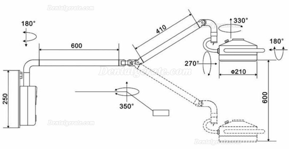 KWS&reg; KD-202D-3B LED OP-Leuchte f&uuml;r Dentalbereich 36W
